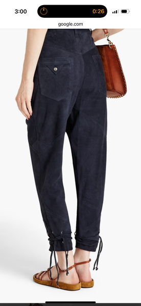 Isabel Marant Blue Suede Pant