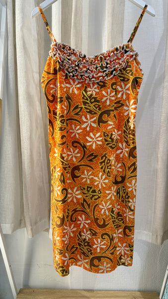 Vintage Vibe Orange Sundress