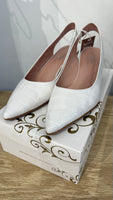 White Slingback Croc