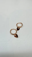 NEW LaLume Rose Gold Heart Earrings