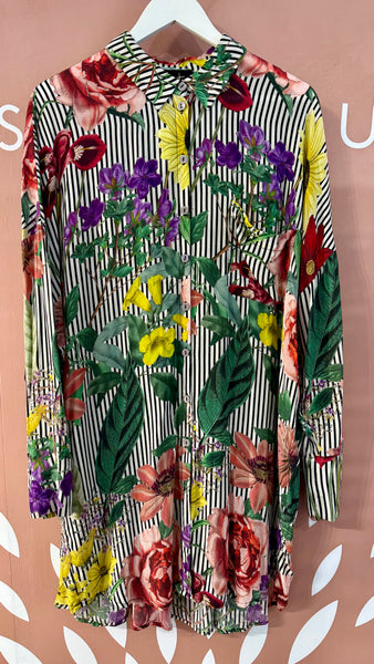 Curate Floral Stripe Shirt