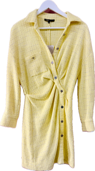 Maje Lemon Lurex Dress