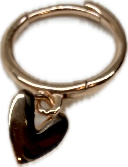 NEW LaLume Rose Gold Heart Earrings