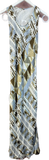 Blue Beige Crinkle Dress