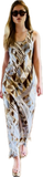 Blue Beige Crinkle Dress