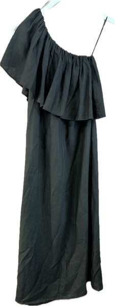 Seed Black Ruffle One Shoulder